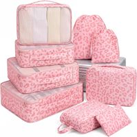 Ensemble de 8 sacs de rangement compressibles et extensibles en polyester, sacs de voyage, cubes de rangement très vendus pour les voyages