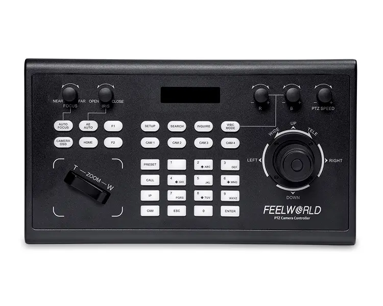 Feelworld KBC10 Ptz Controller Met Joystick En Toetsenbord Controle Poe Ondersteund