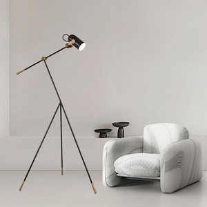 Lámpara de Pie LED de Cobre, Diseño Minimalista y Creativo para Dormitorio, Sala de Estar, Sala de Lectura, Decoración, Lámpara de Pie con Trípode - Product Image 3