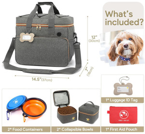 Tas perjalanan anjing minggu jauh Aksesori Perjalanan multi-fungsi saku hewan peliharaan Ideal tas popok anjing Kit perjalanan - Product Image 3