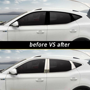 Decoración de adornos de ventana de coche de acero inoxidable para <span class=keywords><strong>MG</strong></span> <span class=keywords><strong>ZS</strong></span> <span class=keywords><strong>EV</strong></span> 2017 2018 2019 2020 <span class=keywords><strong>2021</strong></span> 2022 2023 accesorios de ventana Kit de estilo automático - Product Image 4
