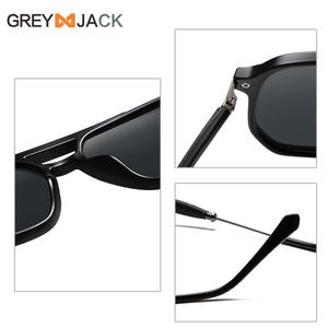 Lunettes de soleil polarisées pour hommes Greyjack, monture en métal TR, noires, UV400, vision nocturne, style sport, grande monture - Product Image 1