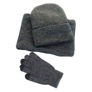 Custom Logo Private Label Wholesale Winter Mittens Warm Knitted Hats Beanie Hat Capuchon Tapa Pet Bibs Three-Piece - Product Image 4