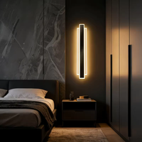 Applique Murale LED au Design Minimaliste et Moderne pour Chambre, Couloir d'Hôtel et Escaliers, Salon - Contrôle Vocal, Construction en Fer