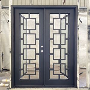 Fer forgé durable de porte principale de modèle de défilement populaire avec des détails d'<span class=keywords><strong>artisan</strong></span> - Product Image 5