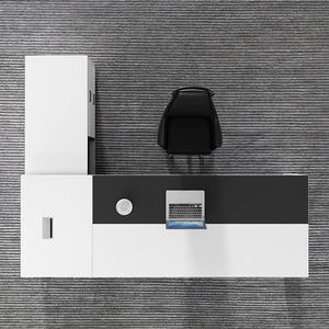 طقم طاولة وكرسي لمدير المكتب طاولة مكتب كبيرة بيضاء - Product Image 3