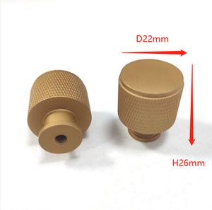 22mm Diameter Cupboard Knurl <strong>Knob</strong> Aluminum Kitchen Furniture Cabinet <strong>Door</strong> Pushing Handle and <strong>Knob</strong> - Product Image 4