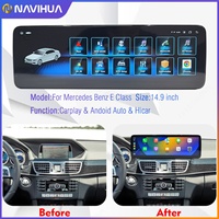 Radio Multimedia Android para Automóvil NaviHua de 14.9 Pulgadas con Nuevo Diseño para Mercedes Benz Clase E W212 2013, Unidad Principal de Navegación con Carplay