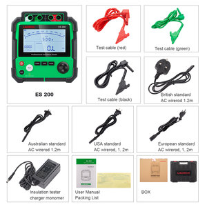 เครื่องทดสอบฉนวนไฟฟ้า ES200 EV เครื่องมือพลังงานใหม่ จอแสดงผล LCD ความปลอดภัยแรงดันสูงสำหรับยานพาหนะ - Product Image 5