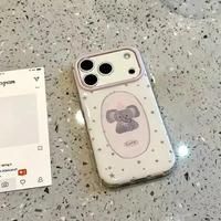 Coque de téléphone Dumbo à grande fenêtre compatible avec 17 PRO MAX, en TPU premium antichoc, motif dessin animé, avec bordure IMD