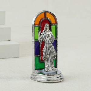 Artigianato religioso cattolico in metallo santo figlio vergine maria angeli mostra stand croce ornamenti decorativi pezzi - Product Image 6