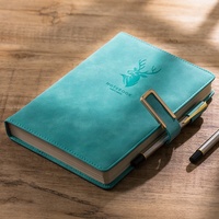 Carnet de notes en cuir PU magnétique A5 personnalisé avec stylo, ultra-épais, pour le travail, l'école, le bureau, agenda vierge