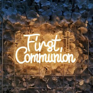 Letrero Luminoso de Neón para Decoración de Pared de Primera Comunión. Letrero LED. Bendición de <span class=keywords><strong>Dios</strong></span> para la Primera Comunión, Bautizo, Fiesta. Letreros de Neón Personalizados - Product Image 5