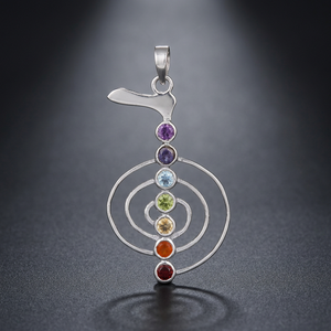 Unique Designer Usine Prix De Gros 925 En Argent Sterling Fabriqué À La Main Plaine Chakra Pendentif Bijoux Pour Unisexe Cadeaux De Mode - Product Image 2