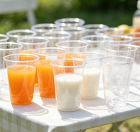 Heetverkopende, wegwerpbaar, recycleerbare, transparante plastic drinkbekers voor sap, dranken, desserts, bruiloften en feestbenodigdheden