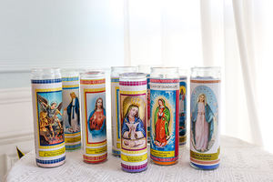 Velas <span class=keywords><strong>de</strong></span> Pilar <span class=keywords><strong>de</strong></span> Cera <span class=keywords><strong>de</strong></span> Soja Blancas Clásicas para <span class=keywords><strong>Novena</strong></span>, Religiosas, en Vaso <span class=keywords><strong>de</strong></span> Vidrio Transparente, con Logotipo Personalizado para Navidad, Fiestas, Iglesia, Arte - Product Image 5