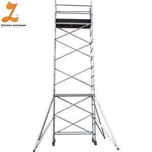 <span class=keywords><strong>Échafaudage</strong></span> pliant en alliage d'aluminium - Capacité de charge de 900 kg, hauteur de 6 m, utilisation pour la construction et la <span class=keywords><strong>location</strong></span> aéronautique - Product Image 3