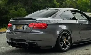 สำหรับ BMW ซีรีส์ 3 รุ่น 2 ประตู E92 M3 ปี 2006-2010 ชุดแต่งสปอยเลอร์หลังทรง P สปอยเลอร์ฝากระโปรงท้ายรถยนต์ อุปกรณ์ตกแต่งรถยนต์ สปอยเลอร์หลัง - Product Image 6