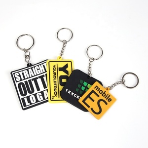 3D Embossed Logo PVC Rubber Custom Personalized Keychain Promotional Gift