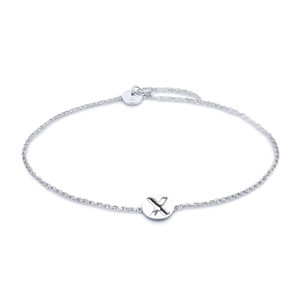 Pulsera de Acero Inoxidable con Colgante de Letra X, Joyería Fina Minimalista, Unisex, para Uso Diario - Product Image 3