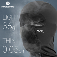 ROCKBROS Couvre-chef intégral pour cyclisme d'été Masque de moto en soie de glace respirant pour hommes femmes Caractère confortable pour le sport