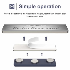 Magnetic Badge Holder with <strong>Neodymium</strong> <strong>Magnets</strong> Permanent NDfeb <strong>Security</strong> <strong>Tag</strong> <strong>Removal</strong> Bending Processing Service for Name Badges - Product Image 4