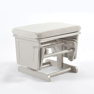 Muebles para cuarto de bebé, sillón mecedora reclinable con base de tela y madera. - Product Image 6