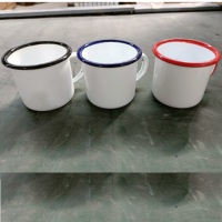 Tasse en émail personnalisée pour café et lait, cadeau de sublimation, logo personnalisé, 8oz, 6 oz, 11 oz, 12 oz, 16 oz