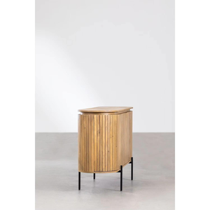 Elegante aparador rústico de madera con detalles artesanales tallados y cajones grandes para muebles de comedor - Product Image 4