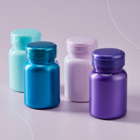 Bouteilles en plastique PET pour médicaments de 80 cc et 100 cc, couleur personnalisée, emballage de beauté, bouchon à vis, capsules