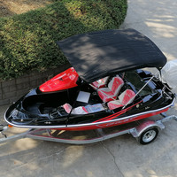 Bateau à grande vitesse à 4 places en fibre de verre à prix avantageux avec wakeboard
