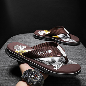 รองเท้าแตะผู้ชาย Louluen สำหรับฤดูร้อน พื้นรองเท้า EVA กันลื่น รองเท้าแตะชายหาดแบบเปิดนิ้วเท้า ซับในแบบตาข่าย - Product Image 4