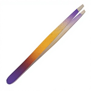 Pince à épiler à pointe fine en acier inoxydable, durable, style moderne, pour l'épilation, couleurs dégradées, pinces à épiler personnalisées - Product Image 2
