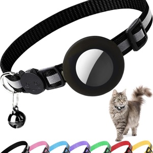 Collar <span class=keywords><strong>para</strong></span> Gato con <span class=keywords><strong>AirTag</strong></span>, Collar Reflectante <span class=keywords><strong>para</strong></span> Gatitos con Soporte <span class=keywords><strong>para</strong></span> Apple <span class=keywords><strong>AirTag</strong></span> y Campana, <span class=keywords><strong>para</strong></span> Gatos Hembras y Machos, 0.4 Pulgadas de Ancho - Product Image 1