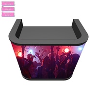 Poste de DJ portable avec façade, support de table, écran LED vidéo et écran d'affichage pour boîte de nuit et soirée