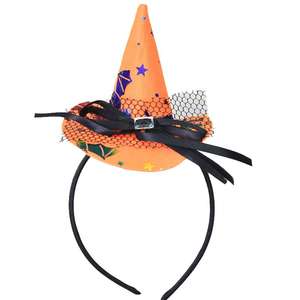 Diademas de Calabaza y Araña para Halloween, Diademas de Sombrero de Bruja y Mago para Niños y Adultos, Venta al Por Mayor - Product Image 3