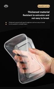 Boîte à lunch domestique Récipient de conservation en plastique Boîte à lunch jetable de qualité alimentaire Boîte à emporter rectangulaire carrée transparente - Product Image 5