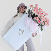 Nouveau design, sac d'emballage pour fleurs sur mesure, grandes boîtes à fleurs pour fleuristes, sacs fourre-tout pour emballages cadeaux