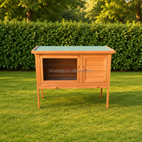Maison pour lapins en bois écologique SHUNDA SDR010, style classique, villa extérieure pour petits animaux, toutes saisons