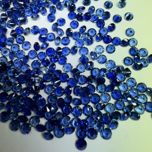Saphir bleu naturel, pierre précieuse non montée, taille brillant rond, 6 mm, pour la fabrication de bijoux (bagues, boucles d'oreilles) - Product Image 1