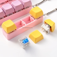 Porte-clés personnalisé en forme de touche de clavier, touches colorées, porte-clés en acrylique transparent, vente en gros, cadeau promotionnel pour événements