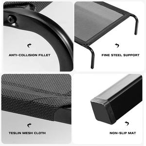 Vente en gros, <span class=keywords><strong>lit</strong></span> surélevé extérieur/intérieur lavable et durable <span class=keywords><strong>pour</strong></span> <span class=keywords><strong>chien</strong></span>, <span class=keywords><strong>lit</strong></span> de <span class=keywords><strong>trampoline</strong></span> en maille portable surélevé en métal moyen imperméable - Product Image 4