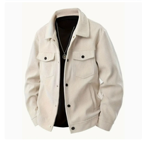Nouvelle veste bomber transfrontalière euro-américaine 2026 pour homme, style décontracté et sportif, streetwear tendance, à simple boutonnage, avec poches et col à revers, motif cœur