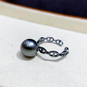 Ensemble d'accessoires pour bague en argent S925 avec perles de 6-7 mm et édition papillon, ensemble vide pour bijoux en perles 10022 - Product Image 1