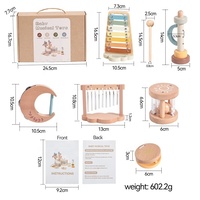 Montessori Wooden Musical Instruments Toy Preschool Baby Natural Wood Percussion Instruments Music Toy for Musical Enlightenment