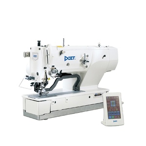 Máquina de coser industrial computarizada DT-1790 para ojales rectos, de poste, puntada de seguridad, aguja única, manual, nueva - Product Image 1