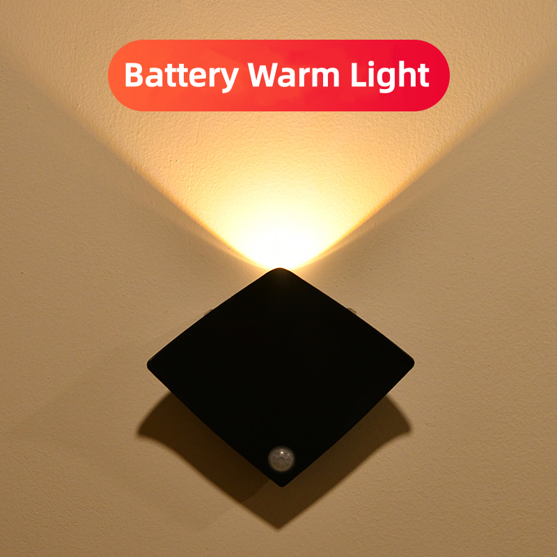Black Battery-powered Warm Light [Night Induction]