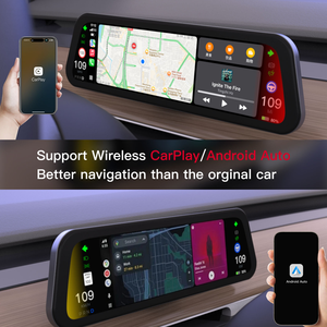 Tableau de bord numérique pour Tesla Model 3 Y, écran Apple CarPlay <span class=keywords><strong>Android</strong></span> <span class=keywords><strong>Auto</strong></span>, écran IPS 9,66 pouces, affichage automatique HUD, vitesse et puissance - Product Image 2