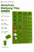 Jeu de Mahjong Américain en Acrylique Vert Émeraude, 160 Pièces, Pliable, Portable, Écologique, Tuiles Semi-Transparentes pour le Divertissement