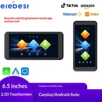 Écran intelligent portable pour voiture de 6,5 pouces avec CarPlay, Android Auto, mise en miroir sans fil, WiFi, Bluetooth, MP5, navigation automobile, écran tactile 2.5D